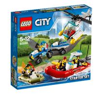 LEGO City Startsæt med gummibåd og helikopter