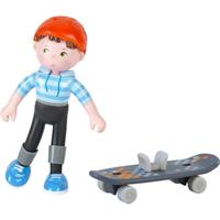 HABA Little Friends dukke Marc med skateboard