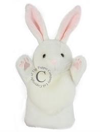 Puppet hånddukke kanin hvid 25 cm