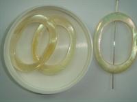 Perlemors oval hvid 12 stk.