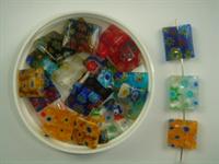 Millefiori firkantet mix 100 stk 