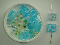 Millefiori firkantet mix 100 stk 