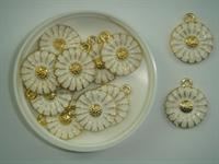 Marguerit vedh�ng fg hvid15 mm 50 stk.