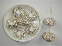 Doughnuts m rhinsten 16x7 mm 10 stk