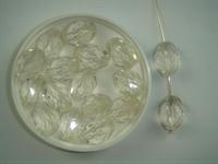 Perle acrylic design oval klar  30 stk 