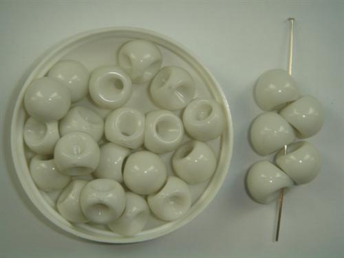 Perle acrylic rund trible hvid 100 g