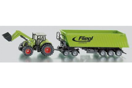 SIKU Claas m/front +anhænger 1:50