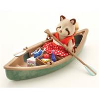 Sylvanian families kano med figur, åre og redningsvest