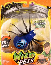 Wild Pets edderkop interaktiv, blå