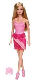 BARBIE dukke pink med rosa børnefingerring