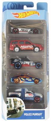 Hot Wheels biler Police Pursuit 5 stk.