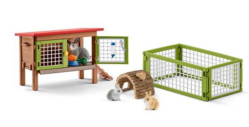 Schleich kaninbur med kaniner