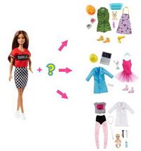 Barbie dukke Surprice brunette. OBS! med ekstra tøj og tilbehør