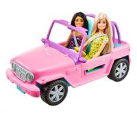 Barbie dukker på køretur i jeep
