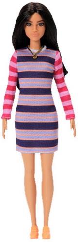 Barbie dukke stribet kjole