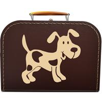 Papkuffert Brun m hund 30 cm