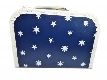 Papkuffert Blå med hvide stjerner 25 cm.