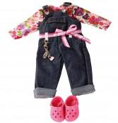 Götz dukketøj overalls m bluse clogs 46-50