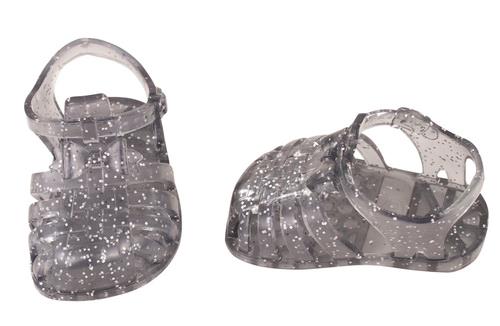 Götz tilbehør Glittersandal grå 42- 50cm