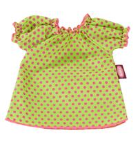 Götz dukketøj kjole grøn med pink 33 cm