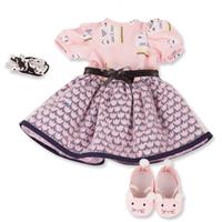 Götz dukketøj kjole kat med sko 46-50 cm.