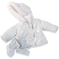 Götz dukketøj Vintersæt hvid jakke og støvler 46-50 cm