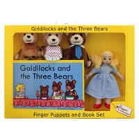 Guldlok og de 3 små bjørne- Fingerdukker