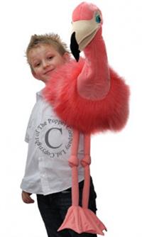 Hånddukke flamingo 95 cm