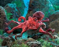 Folkmanis hånddukke blæksprutte rød
