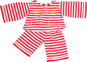 Living Puppets tøjsæt nattøj rødt 65 cm