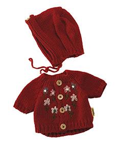 Rubens Barn tøj rød  håndstrikket cardigan 40 cm