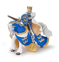 Papo Kong Arthur blå med guld