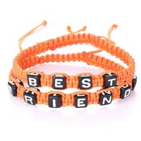 Armbånd knyttet Best Friends orange sæt