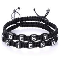 Armbånd knyttet Best Friends sort sæt