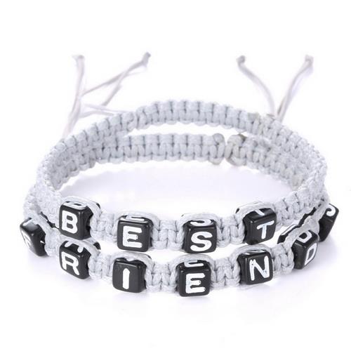 Armbånd knyttet Best Friends grå sæt