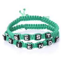Armbånd knyttet Best Friends grøn sæt