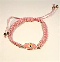 Armbånd pink evil eye