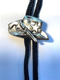 Western cowboy bolo slips med hat og pistol
