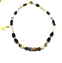 Halskæde med flot Peru perle og stjerne - UNIKA eget design