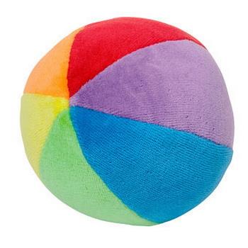 Cause velour bold rainbow med raslelyd Ø 9,5 cm