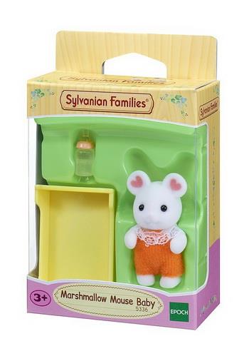 Sylvanian Families skumfidus-musebaby med seng