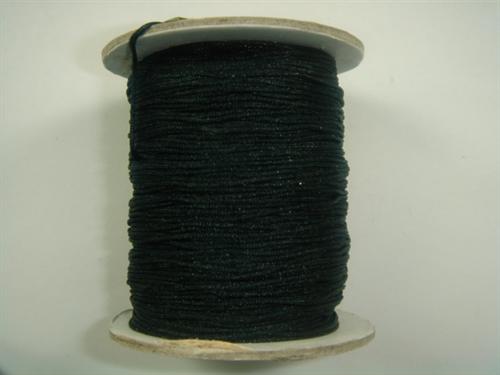 Knyttegarn nylon 1 mm sort 65 m.