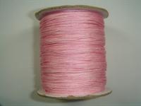 Knyttegarn nylon 1 mm rosa 65 m.
