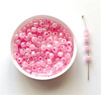 Glasperle 4 mm pink lys pearl 100 g
