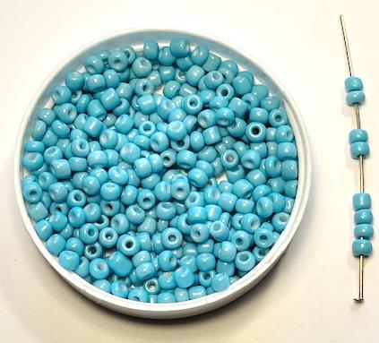 Glasperle 3 mm turkis blå 50 g