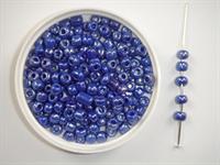 Glasperle 4 mm Luster blå 100 g