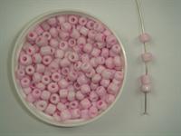 Glasperle 4 mm farvet rosa 55 g KUN 1 på lager