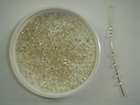 Glasperle blank sølv 2,5 mm 100 g
