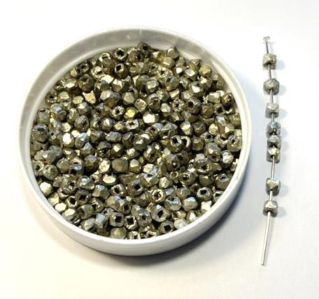 Perle metal facet 3 mm 50 g ca. 500 stk.