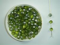 Glasperle facet grøn 4 mm 200 stk. 